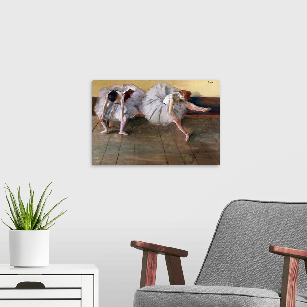 A modern room featuring Dancers By Edgar Degas