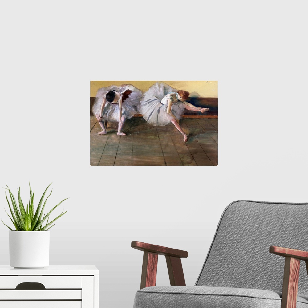 A modern room featuring Dancers By Edgar Degas
