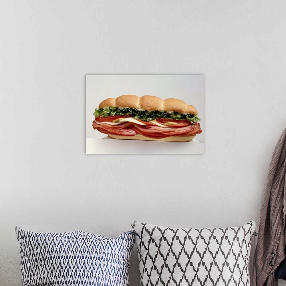 A bohemian room featuring Deli sandwich