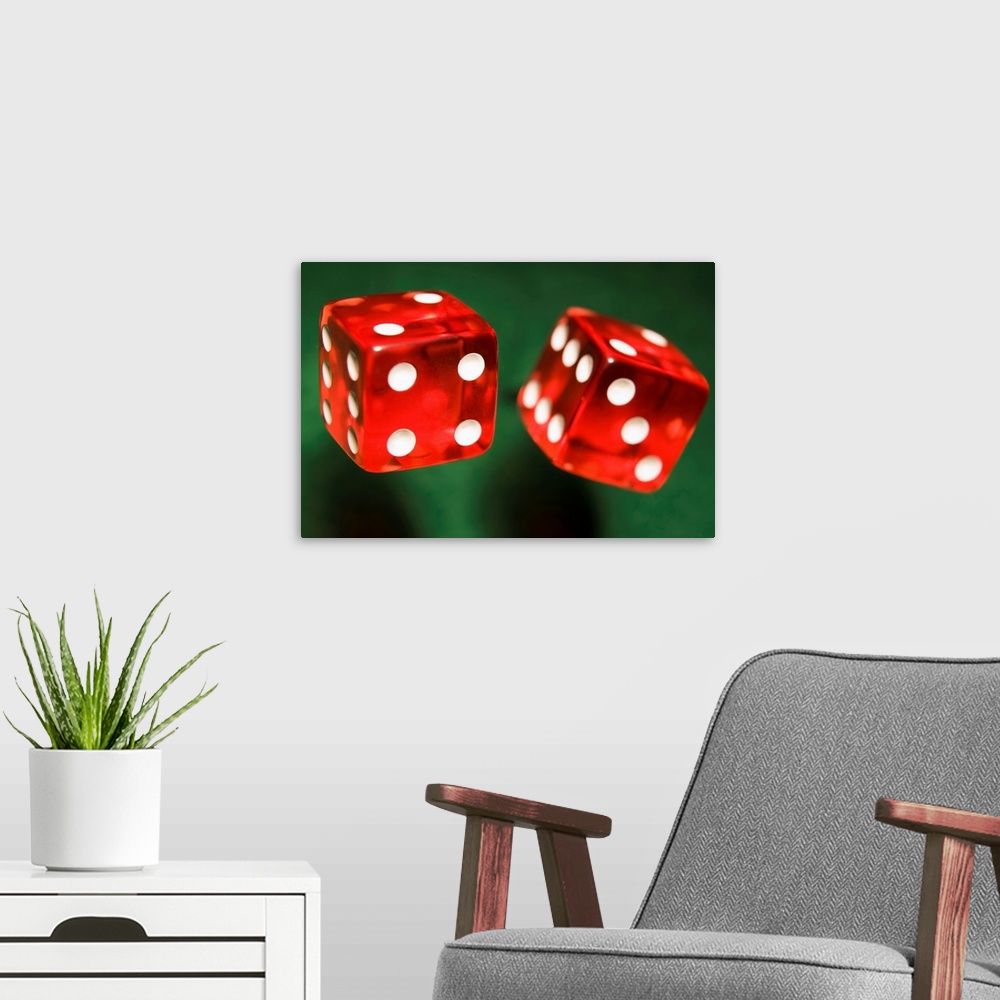 A modern room featuring Dice
