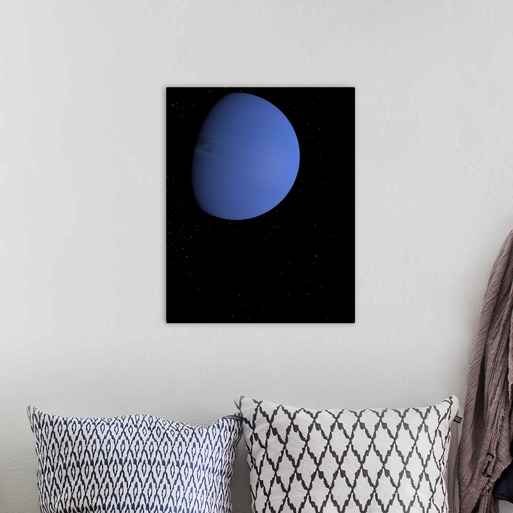 A bohemian room featuring Digital Illustration of Neptune