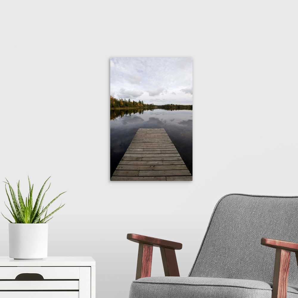 A modern room featuring Dock, Lake of the Woods, Ontario, Canada