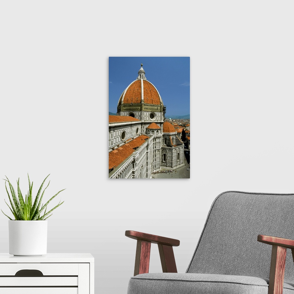 A modern room featuring Dome and upper portion of Santa Maria del Fiore cathedral in Tuscany, Florence, Italy