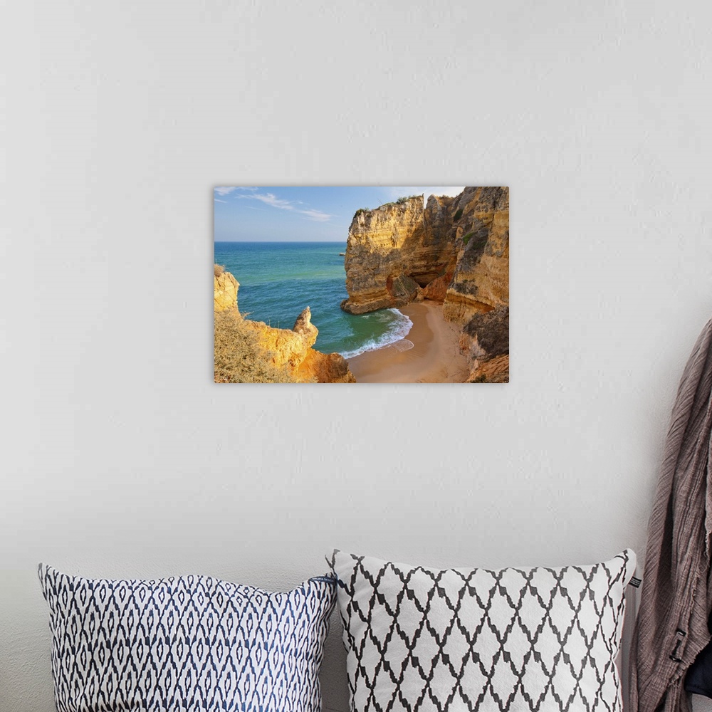 A bohemian room featuring Dona Ana Beach Lagos, Algarve, Portugal.