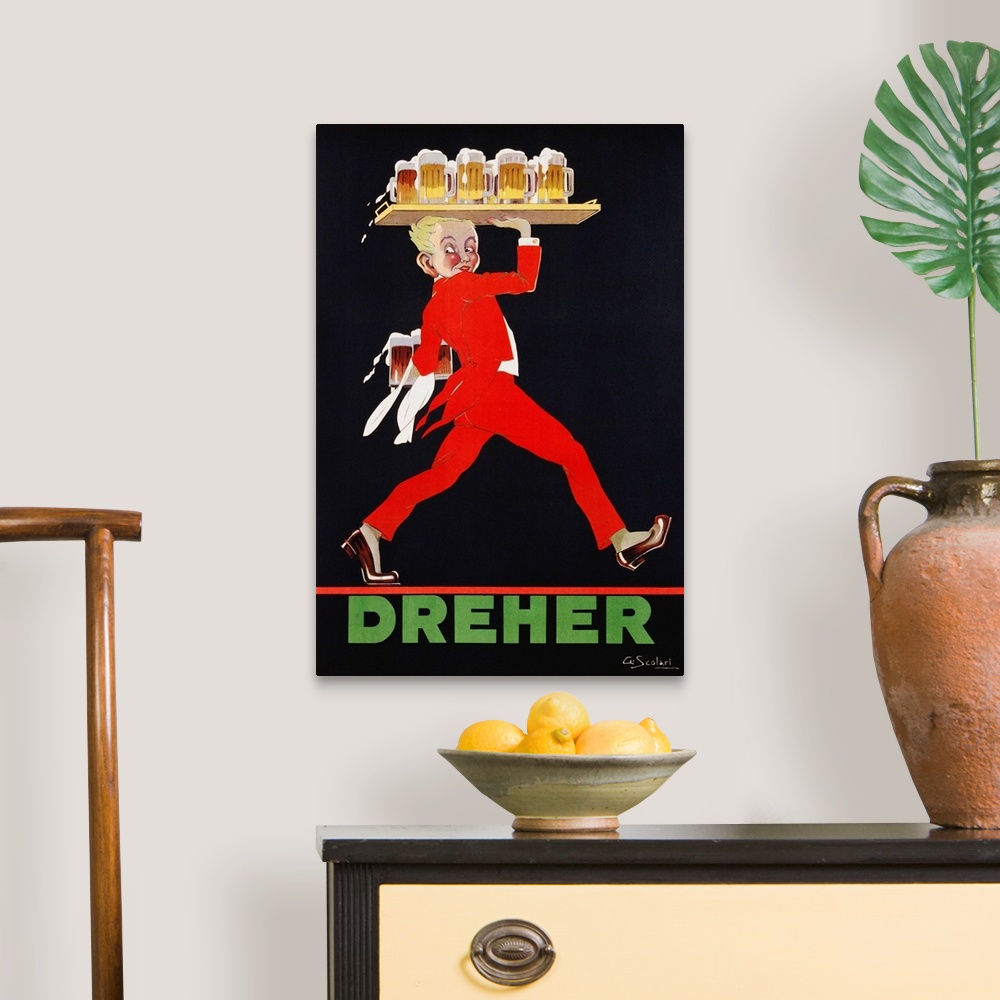 A traditional room featuring Dreher Poster By A. Scolari