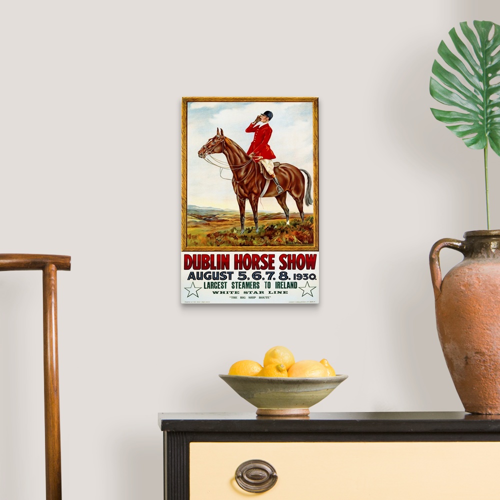 A traditional room featuring Dublin Horse Show Poster By Olive Whitmore