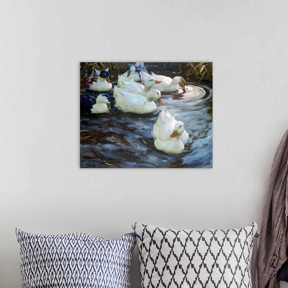 A bohemian room featuring Ducks on a Pond