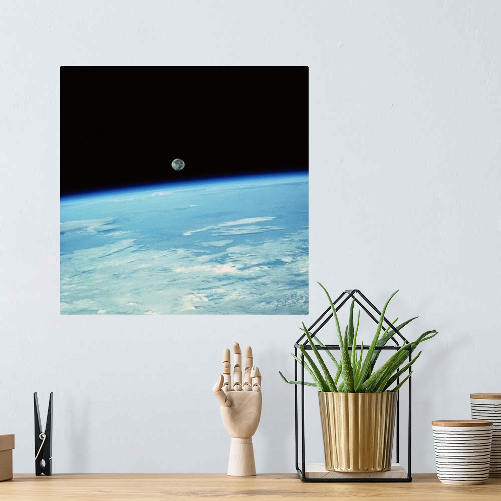 A bohemian room featuring Earth from Space