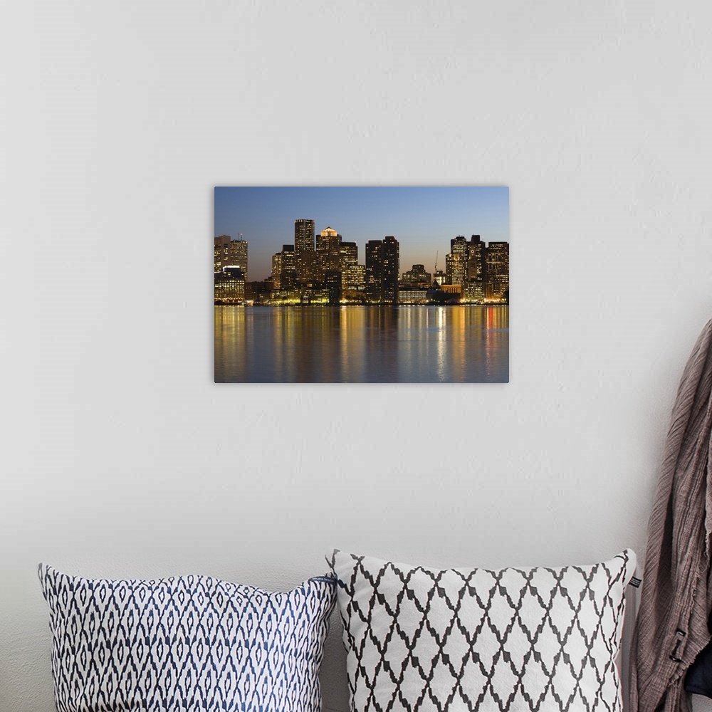 A bohemian room featuring USA, Massachusetts, Boston, Financial District from East Boston