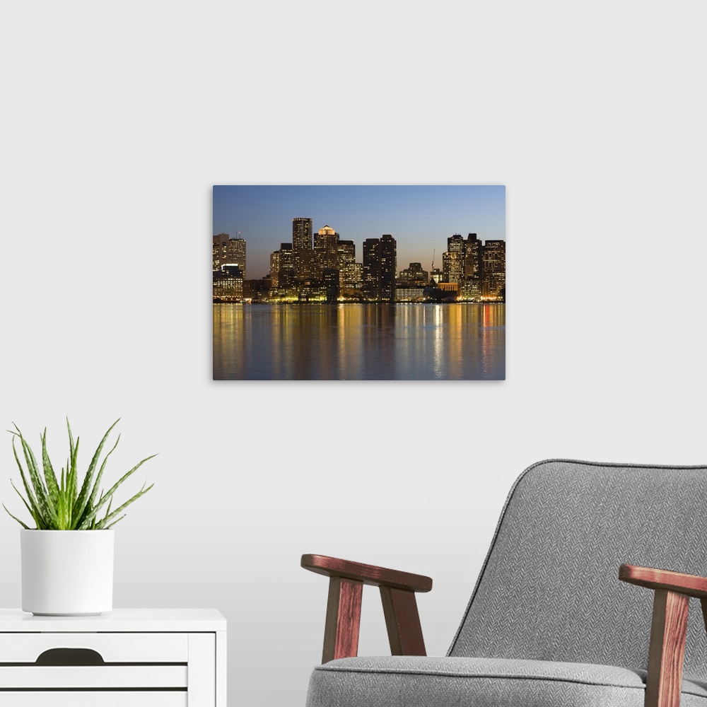A modern room featuring USA, Massachusetts, Boston, Financial District from East Boston