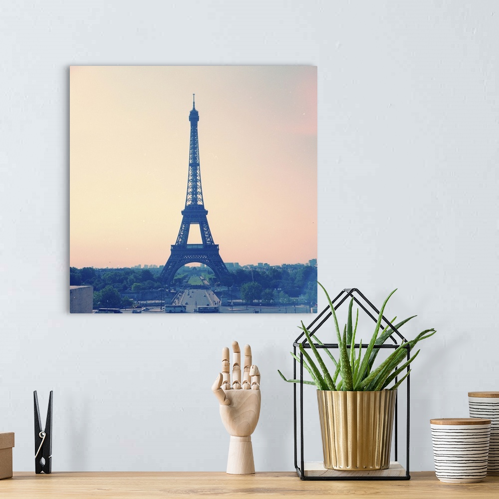 A bohemian room featuring Eiffel Tower in Paris, France with Vintage Effect