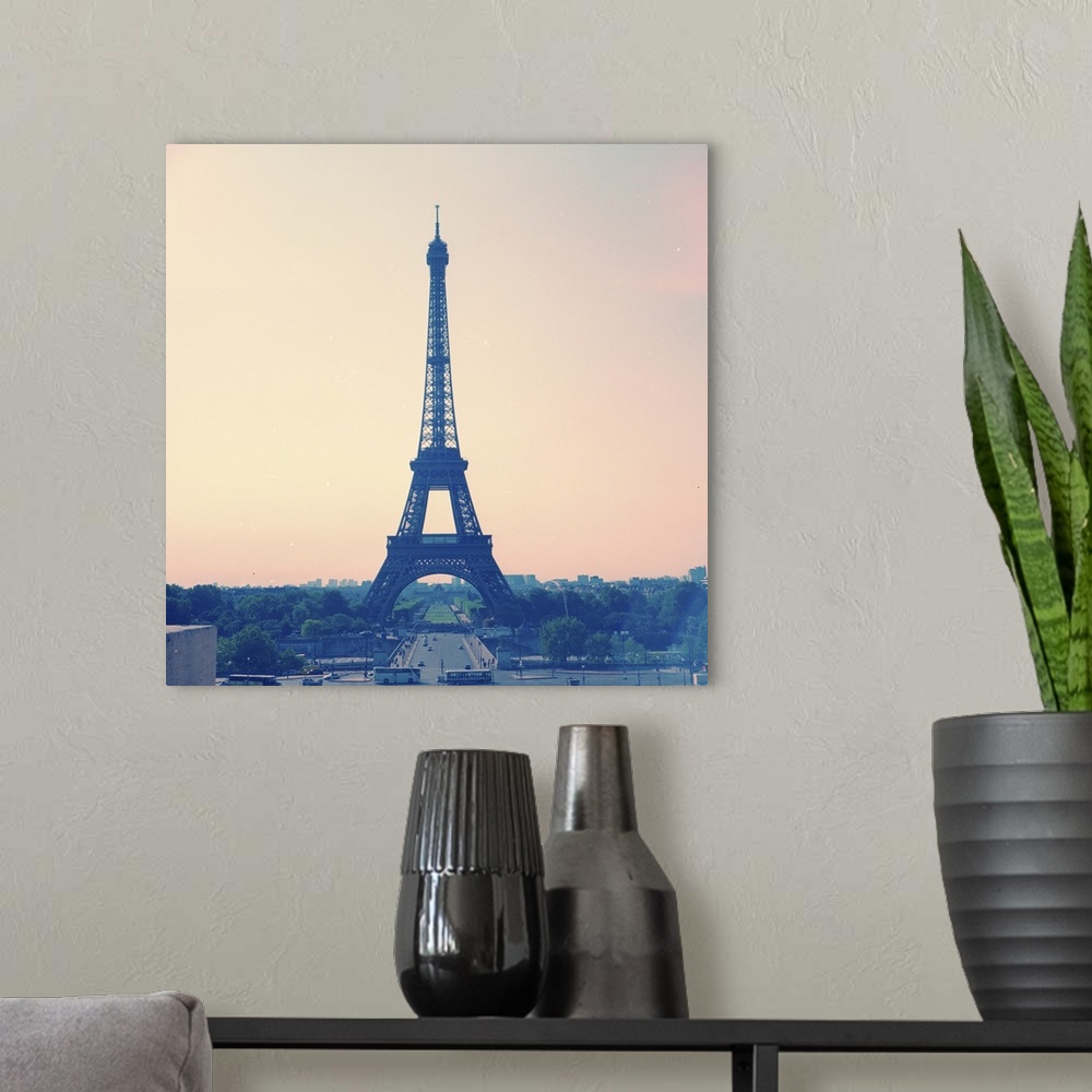 A modern room featuring Eiffel Tower in Paris, France with Vintage Effect