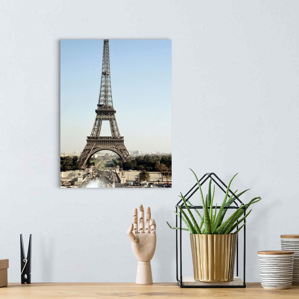 A bohemian room featuring Eiffel Tower in the daytime