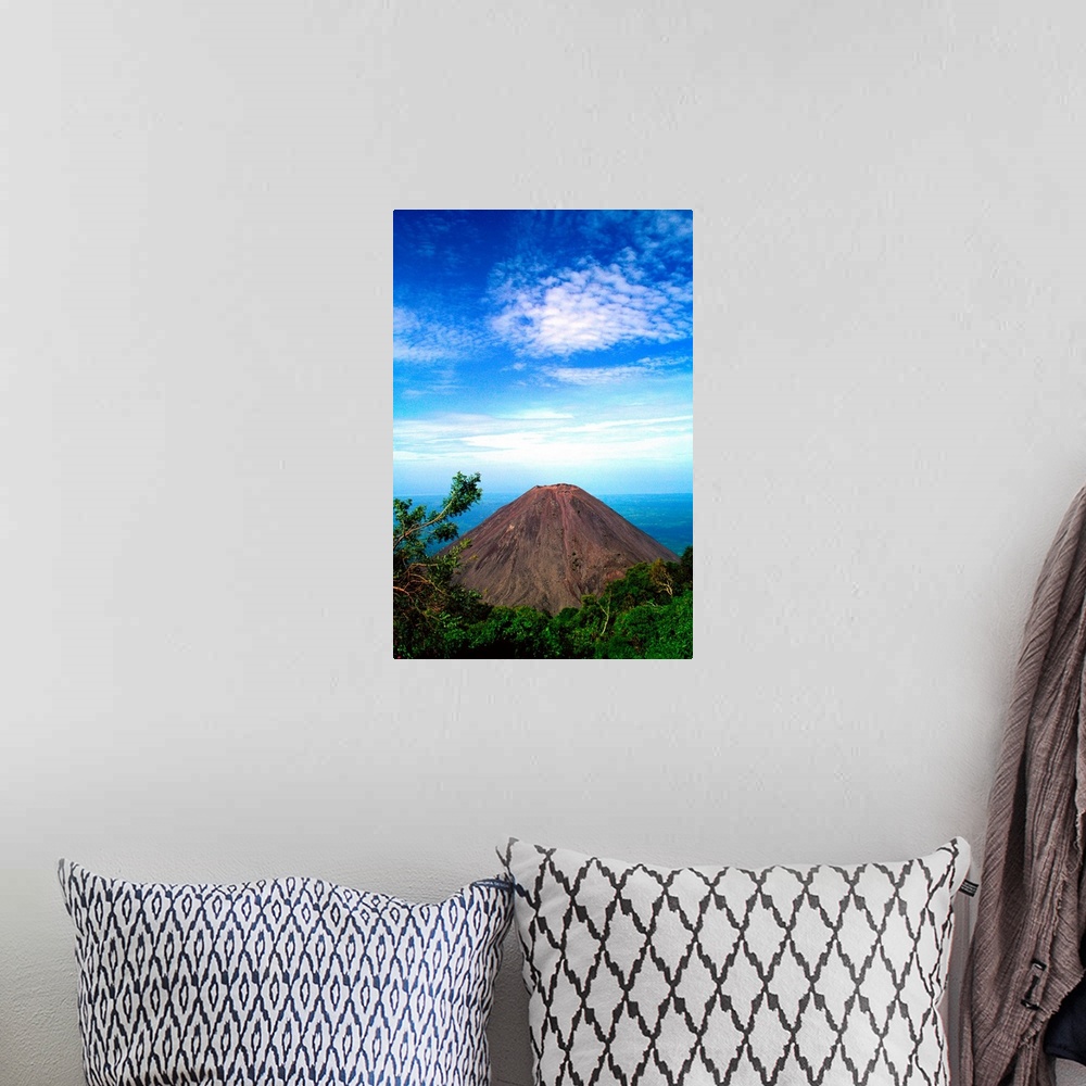 A bohemian room featuring El Salvador, volcano at jungels edge