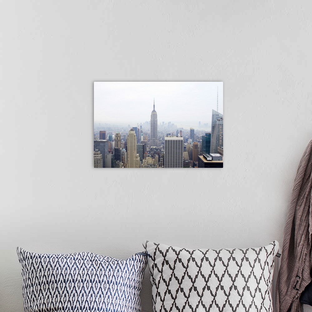 A bohemian room featuring Empire State building and Manhattan