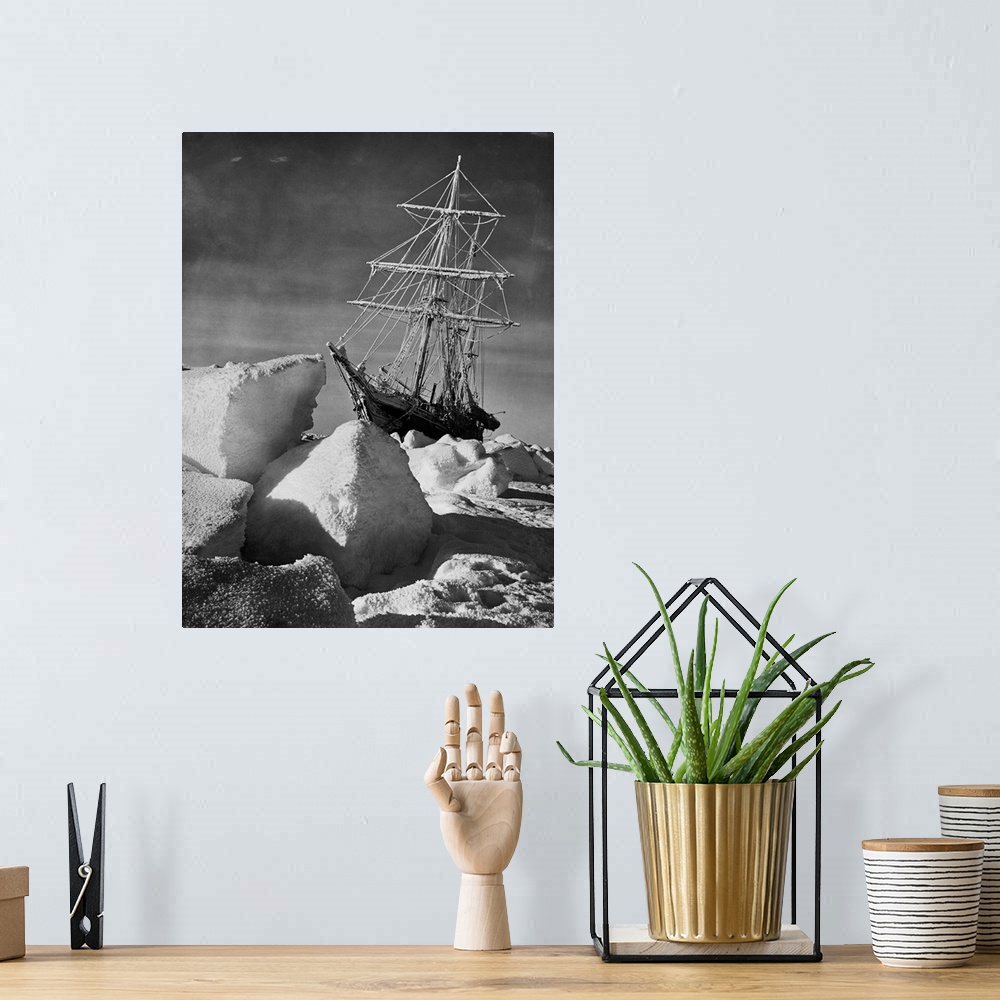 A bohemian room featuring Endurance, the aptly named ship of Ernest Shackleton's last expedition to the Antarctic, is trapp...