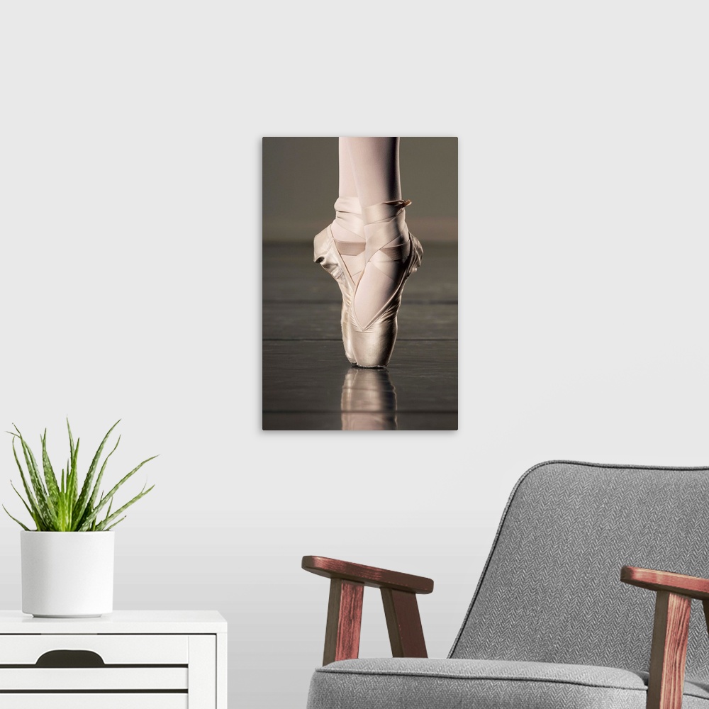 A modern room featuring Feet Of Ballet Dancer En Pointe