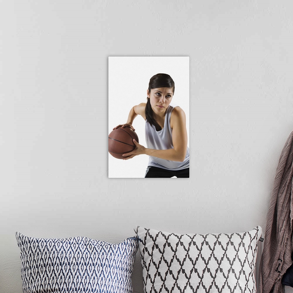 A bohemian room featuring Female basketball player