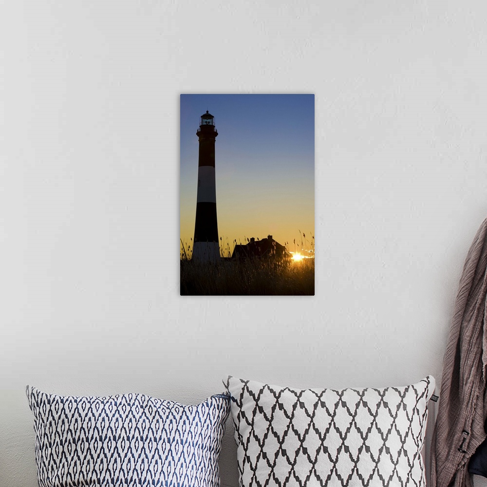 A bohemian room featuring Fire Island Lighthouse, at sunrise. Long Island NY.