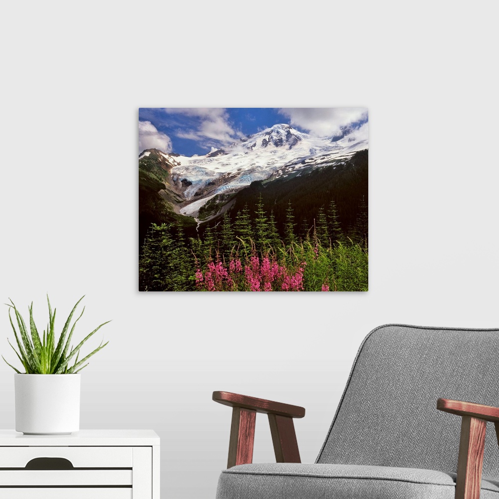 A modern room featuring Glaciers on Mt. Baker in Mt. Baker-Snoqualmie National Forest, Washington