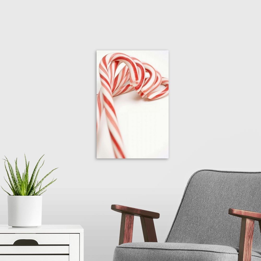 A modern room featuring Five Candy Canes