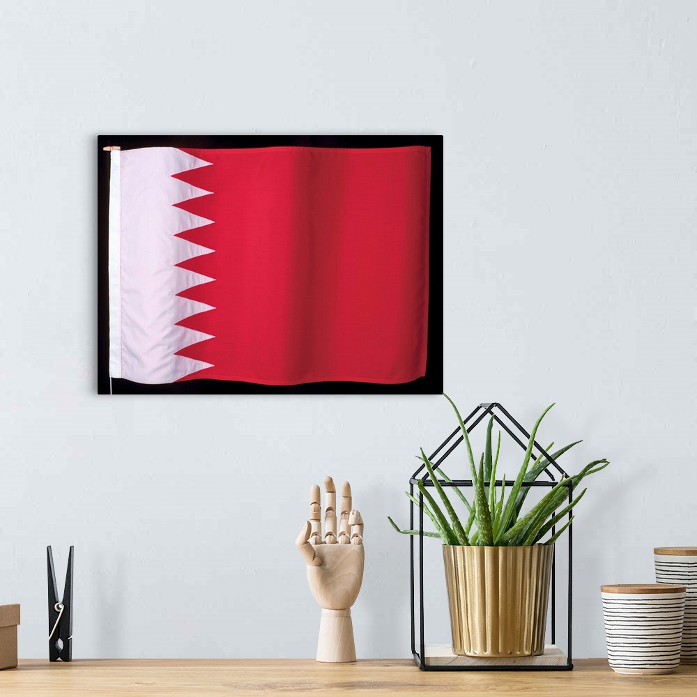 A bohemian room featuring Flag of Bahrain