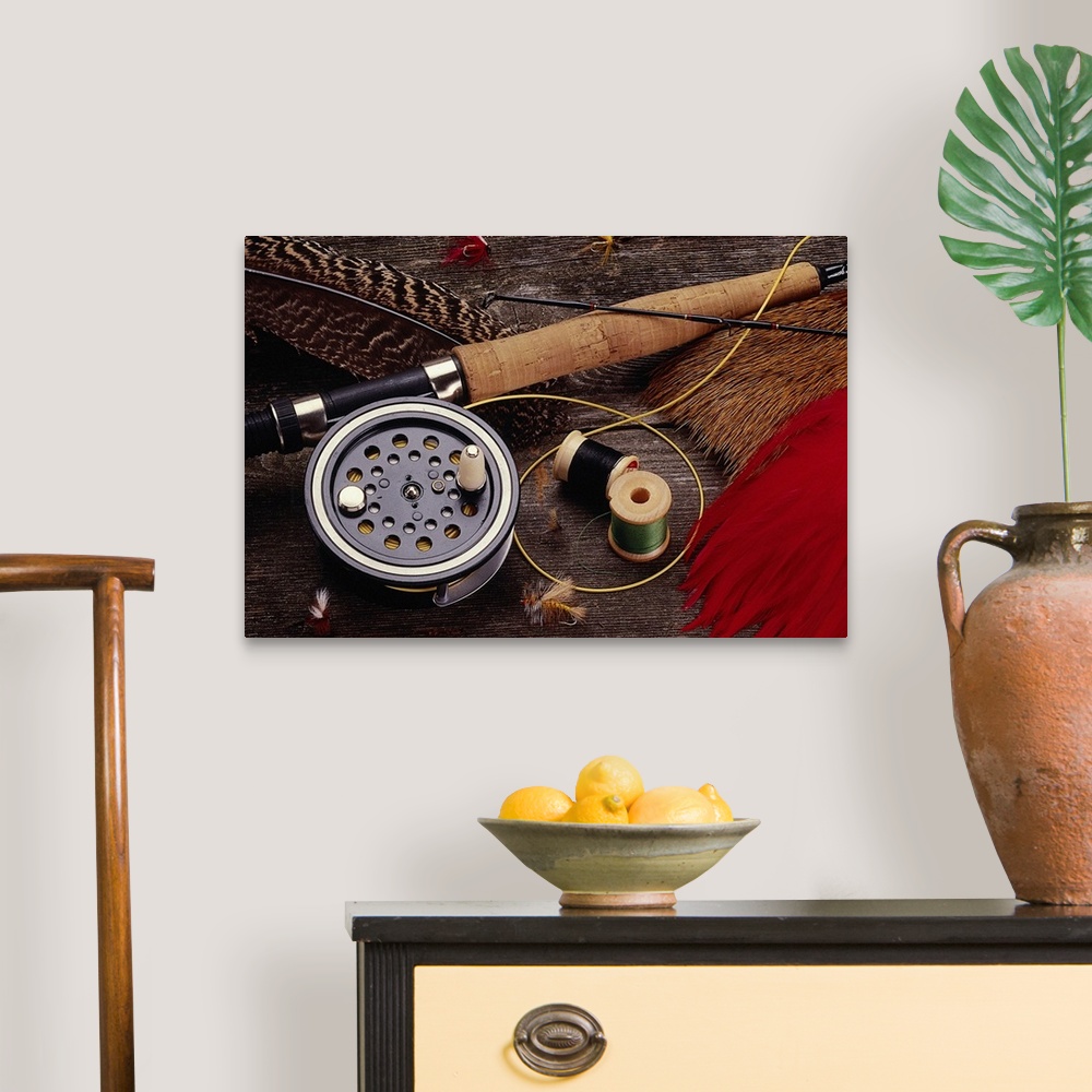 A traditional room featuring Fly Fishing Reel