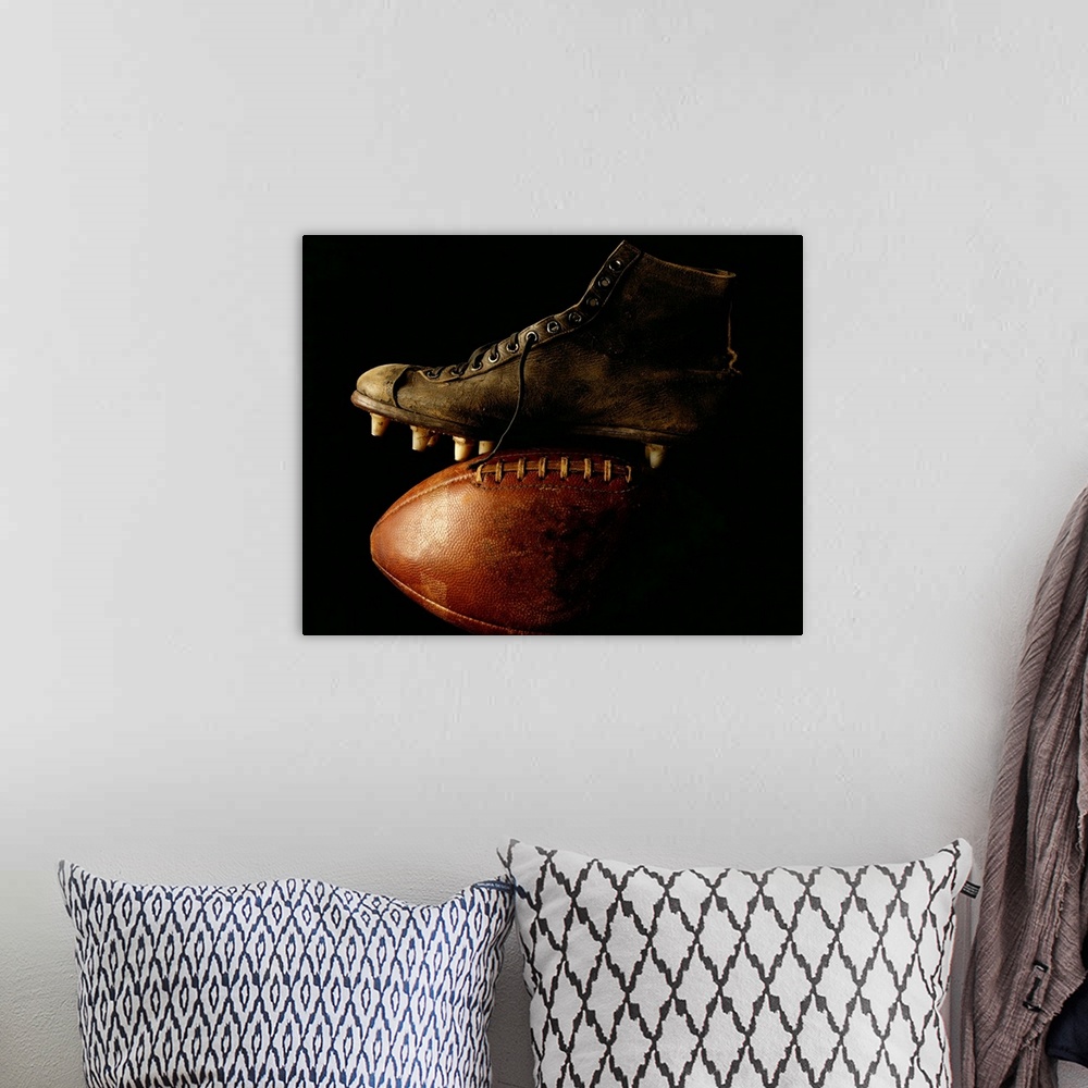 A bohemian room featuring Football and Cleat