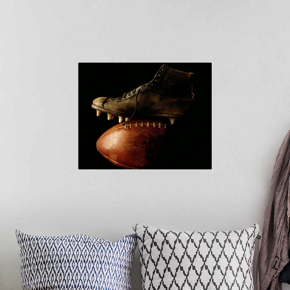 A bohemian room featuring Football and Cleat
