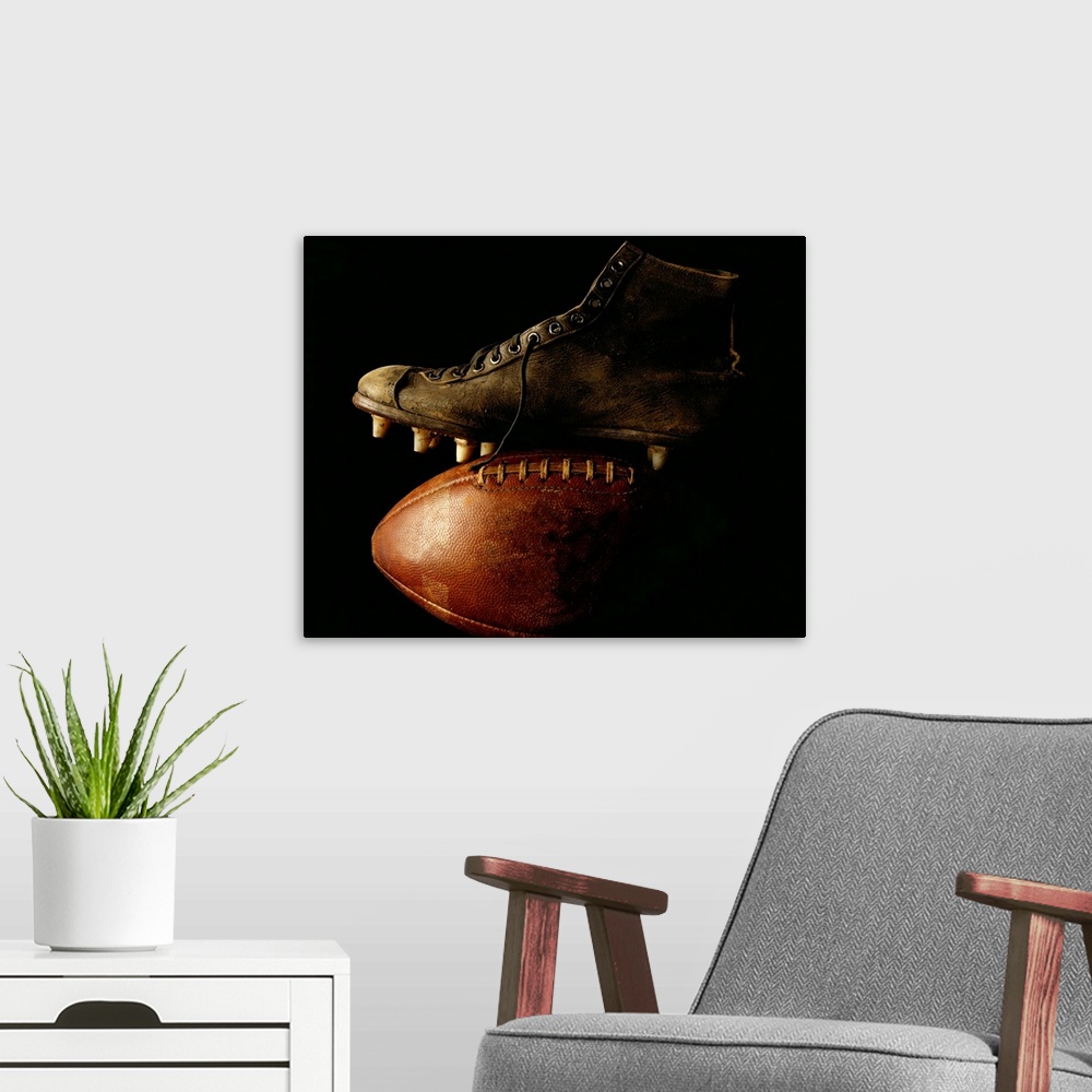 A modern room featuring Football and Cleat