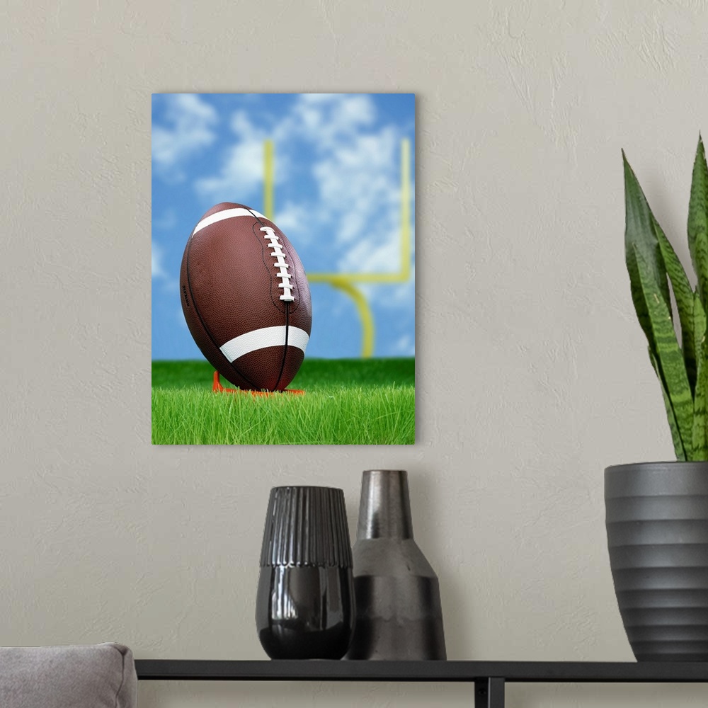 A modern room featuring Football And Field Goal