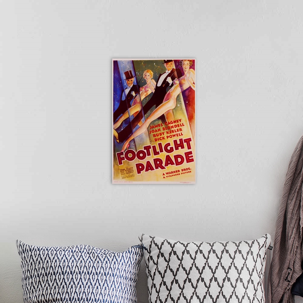 A bohemian room featuring Footlight Parade Movie Poster