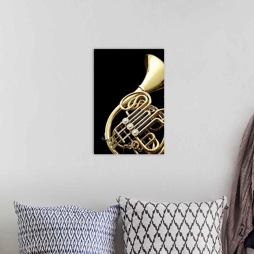 A bohemian room featuring French Horn