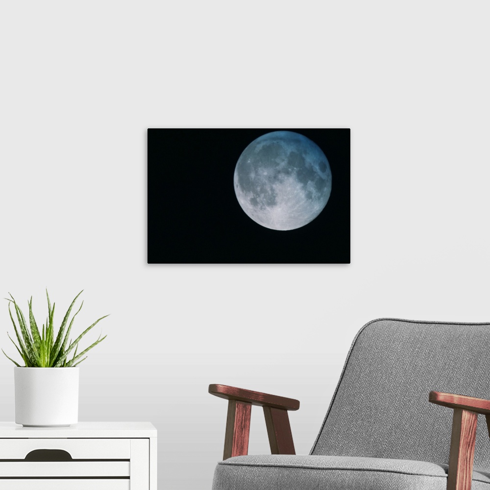 A modern room featuring Full moon