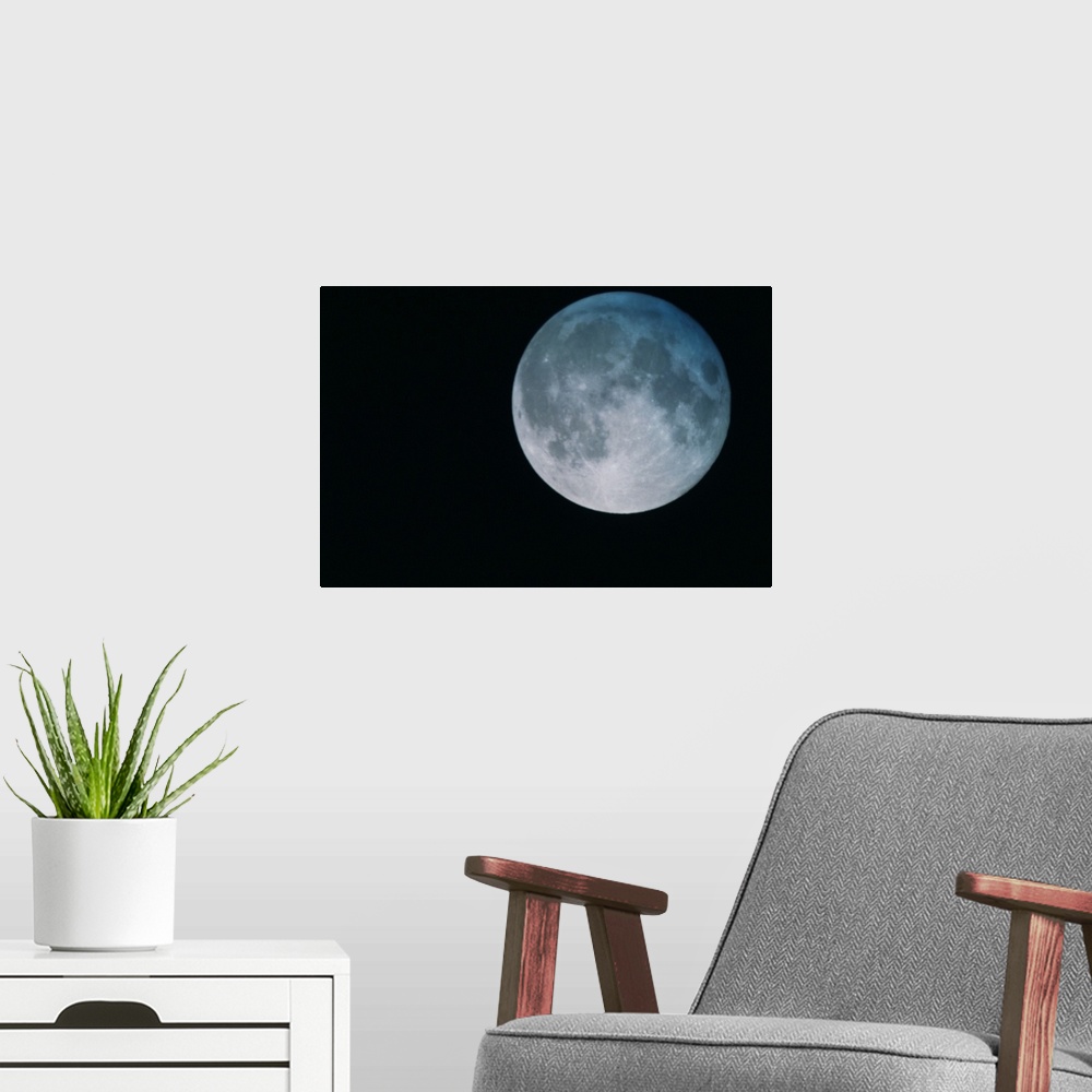 A modern room featuring Full moon