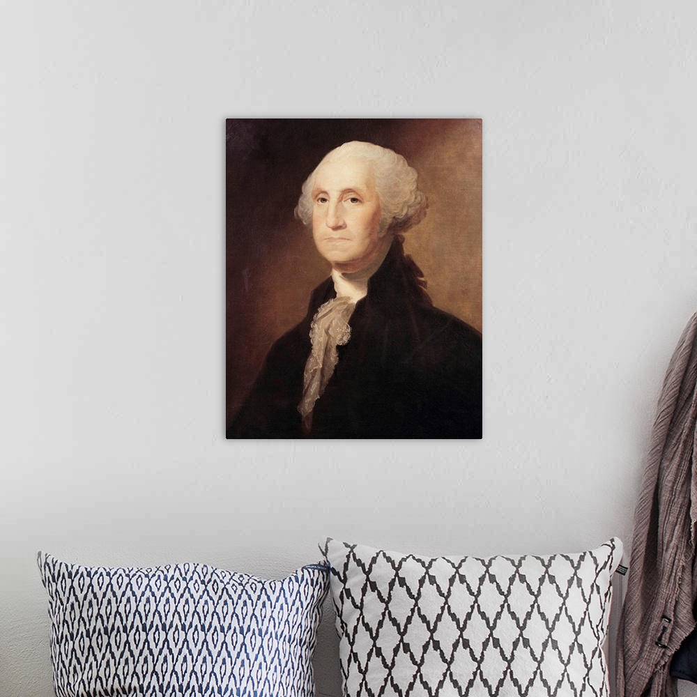 A bohemian room featuring George Washington By Gilbert Charles Stuart