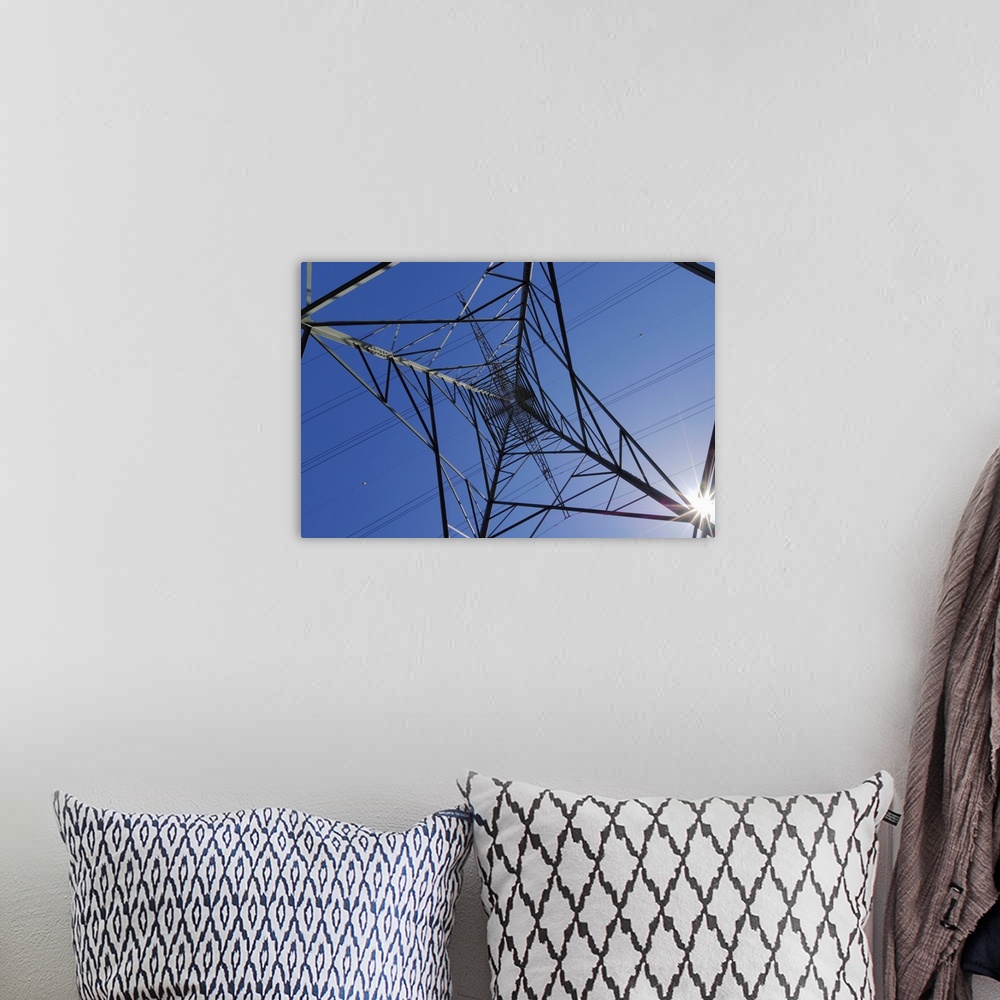 A bohemian room featuring Germany, Bavaria, Electricity pylon, low angle view