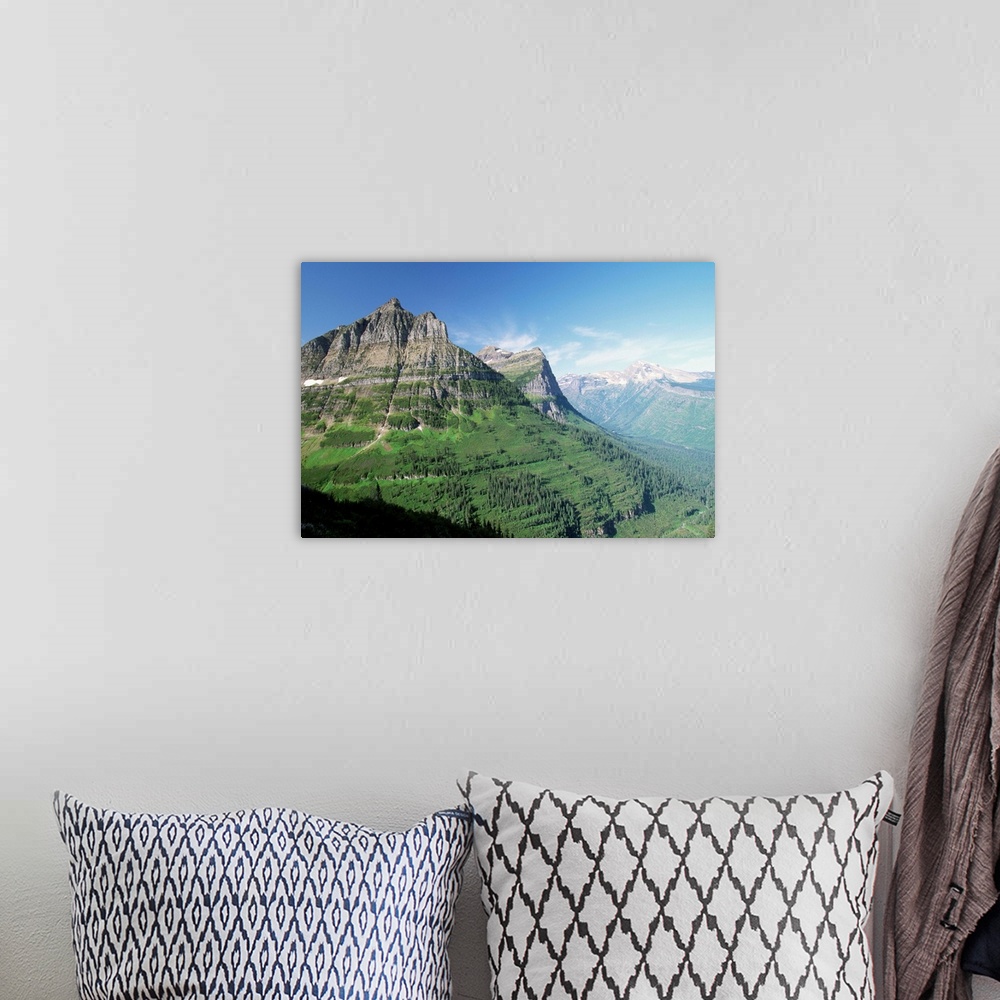 A bohemian room featuring Glaciated Mountain Peaks And Valley