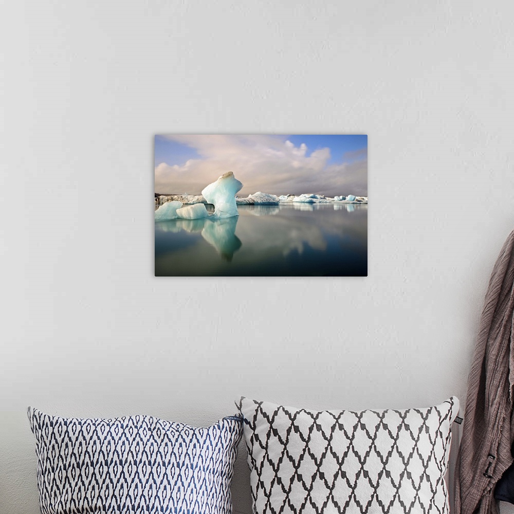A bohemian room featuring Glaciers of Iceland.