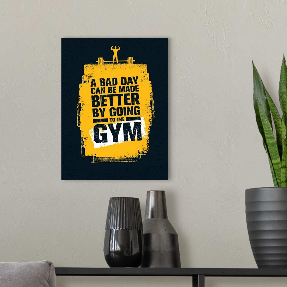 A modern room featuring Go To The Gym