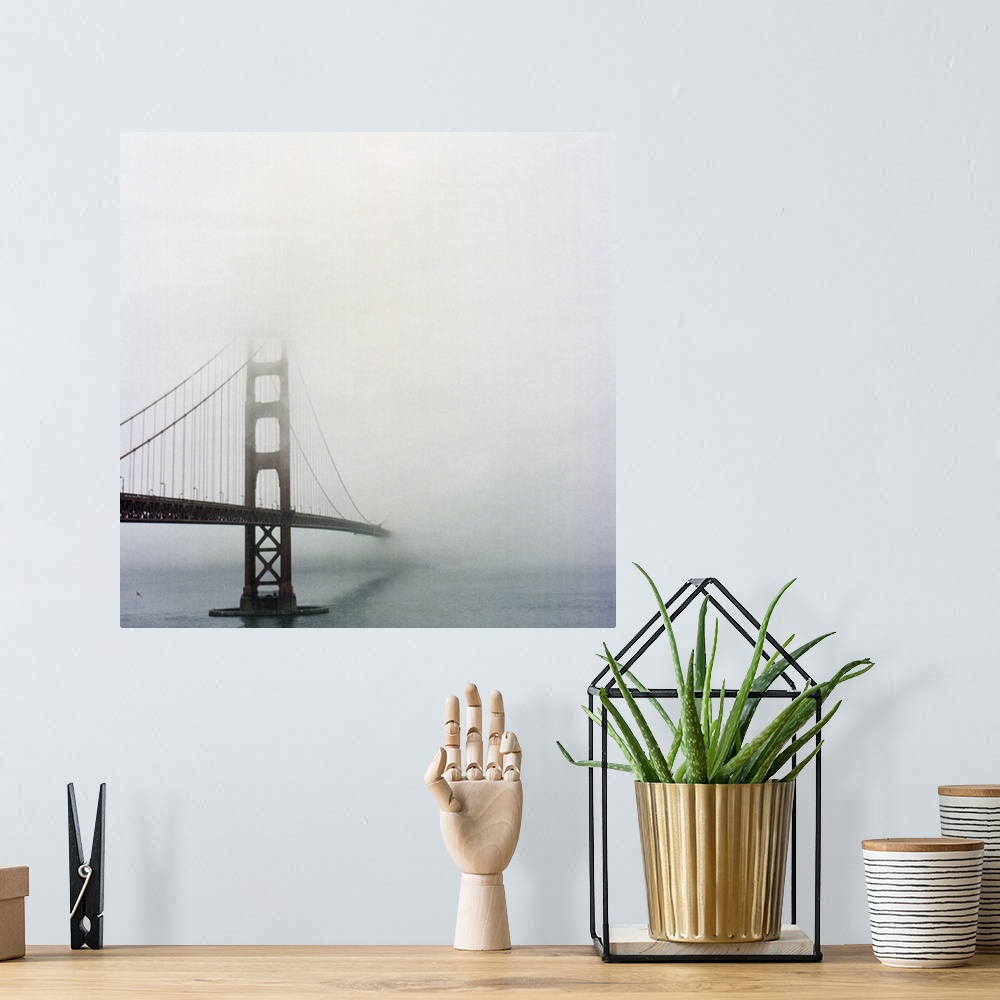 A bohemian room featuring Golden gate bridge, San Francisco, California.