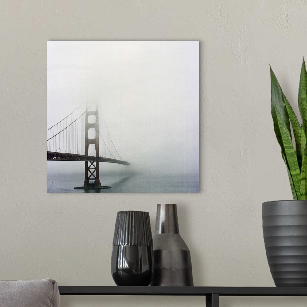 A modern room featuring Golden gate bridge, San Francisco, California.
