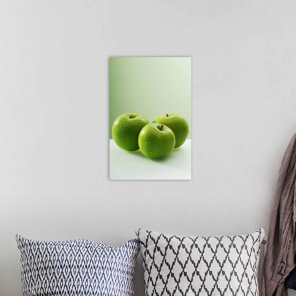 A bohemian room featuring Granny Smith apples