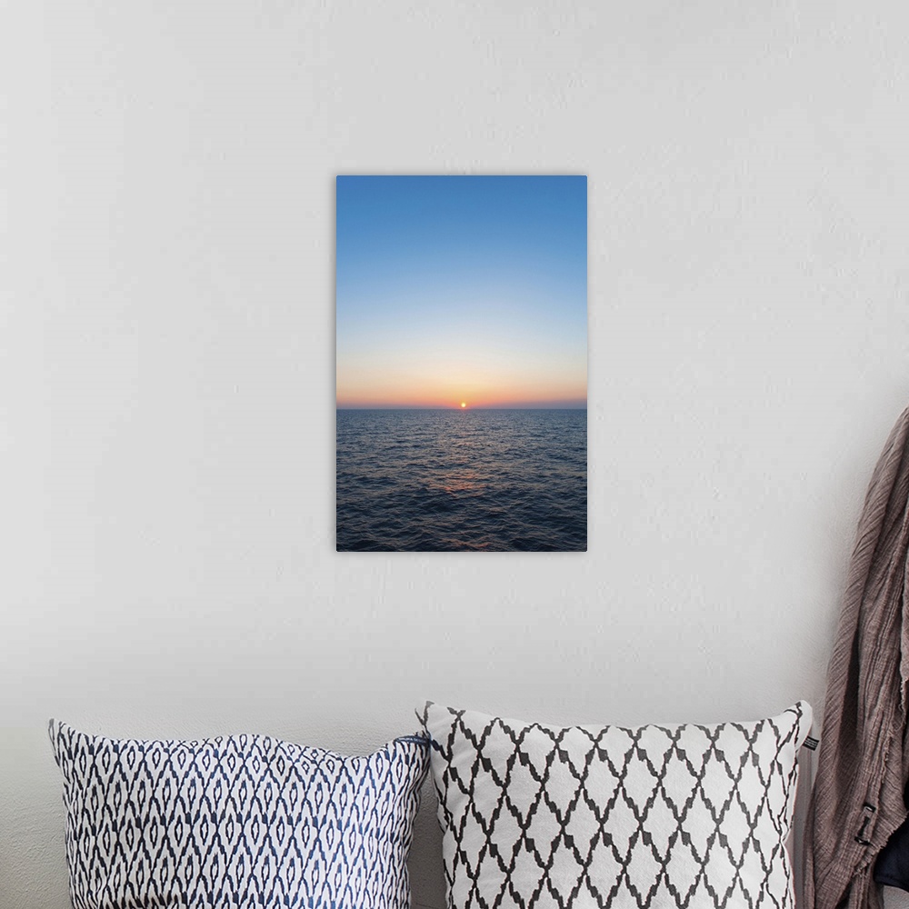 A bohemian room featuring Greece, Aegean Sea horizon at sunset