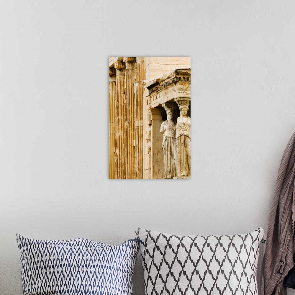 A bohemian room featuring Greece, Athens, Acropolis, Caryatids on Erechtheum
