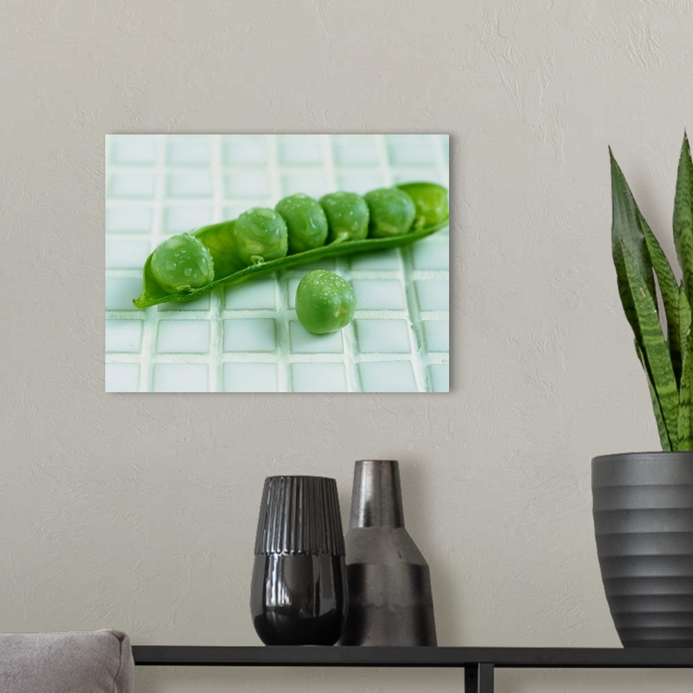 A modern room featuring Green Pea Pod