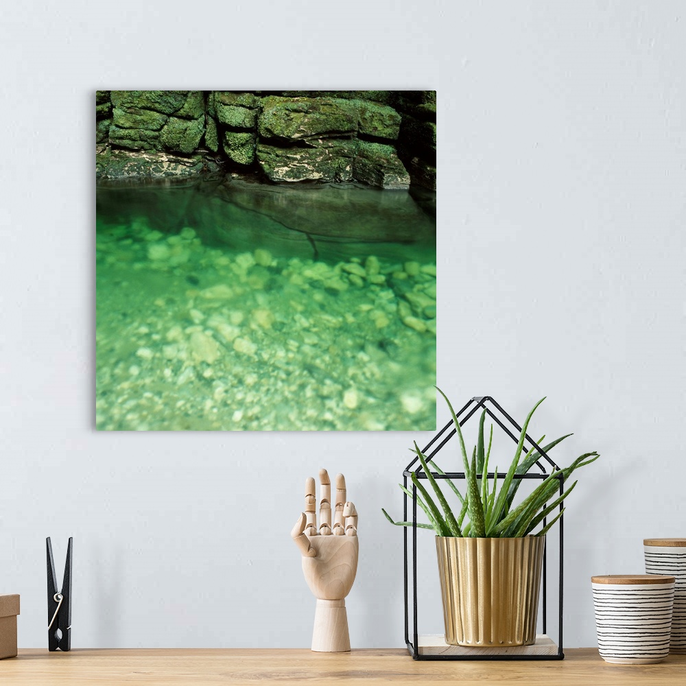 A bohemian room featuring Green Rocks And River