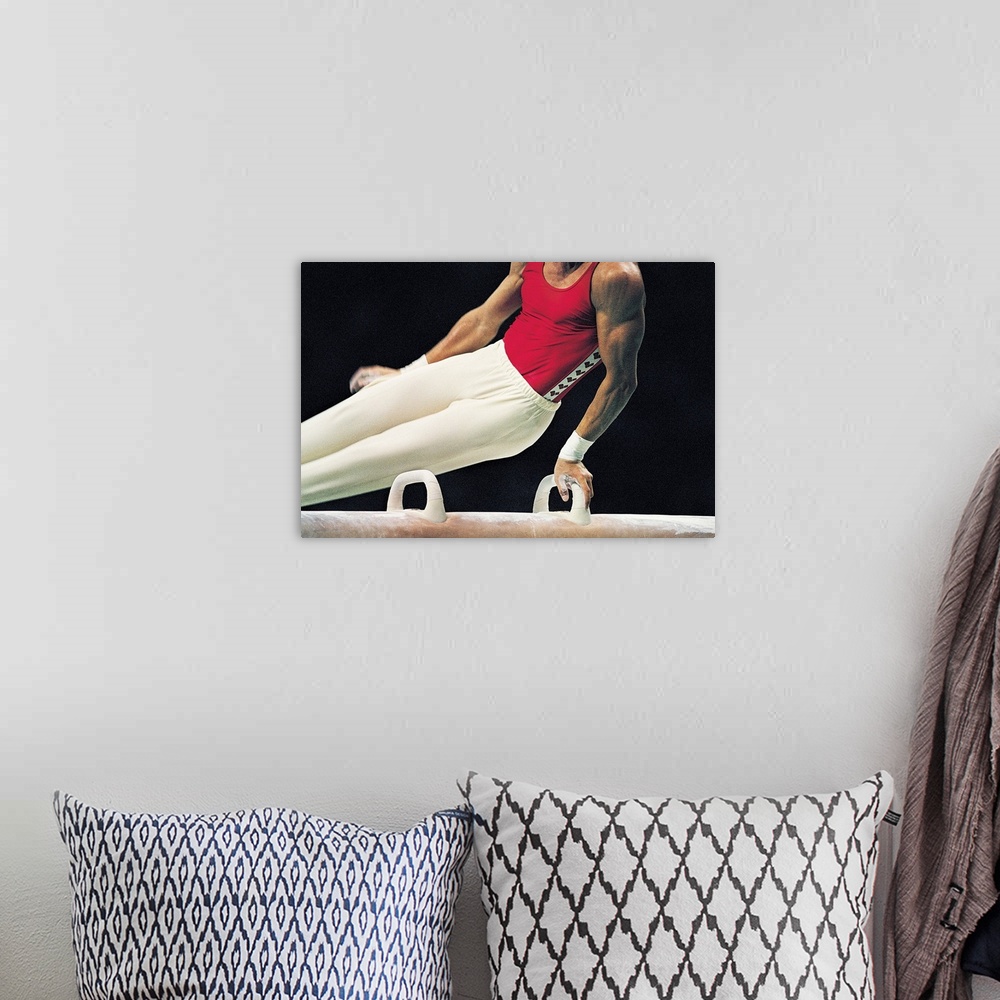 A bohemian room featuring Gymnast on the Pommel Horse