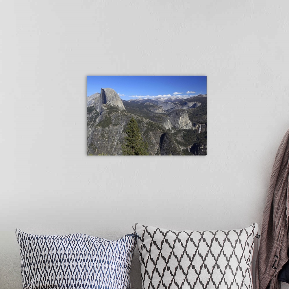 A bohemian room featuring Half Dome, Nevada Falls and Vernal Falls from Glacier Point, Yosemite National Park.