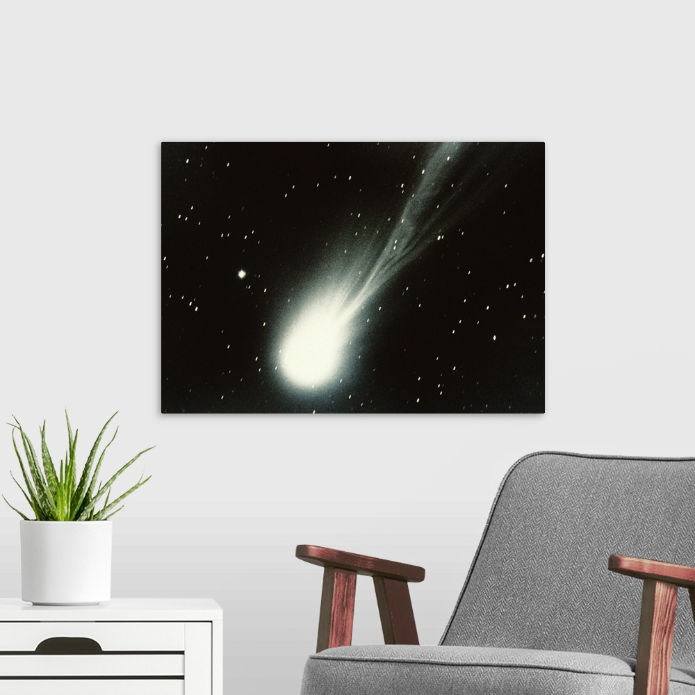 A modern room featuring Halleys Comet